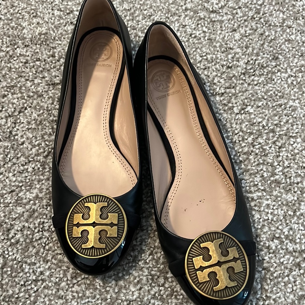 Tory Burch Black Flats